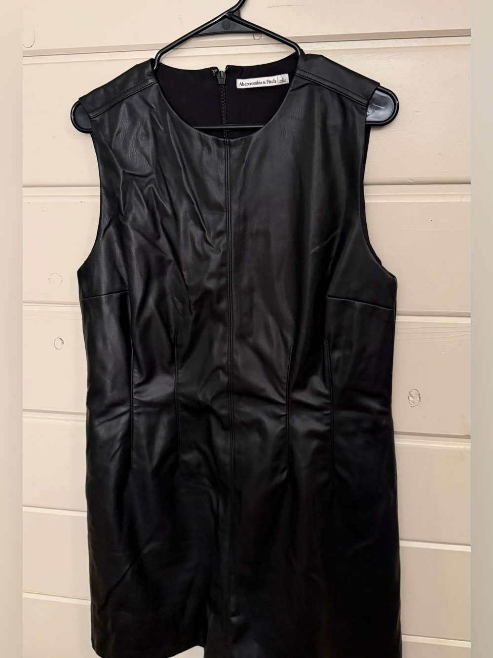 Abercrombie & Fitch Black Faux Leather Sleeveless dress. 🌸